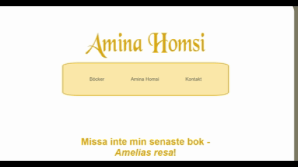 Video of website for childrens books author Amina Homsi.