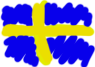 Knapp svensk flagga